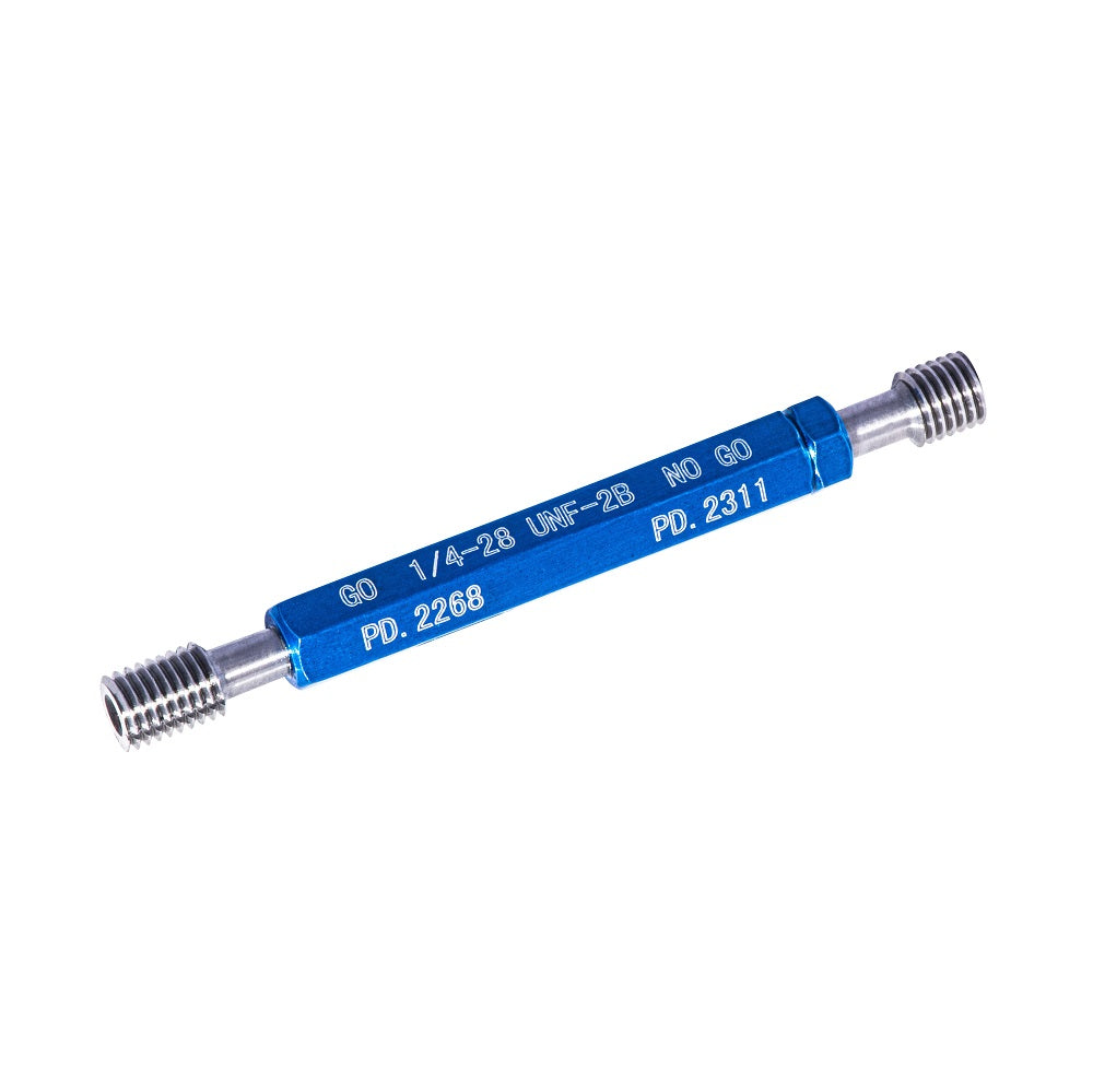 1/4-28 UNF-2B Taperlock GO NOGO Thread Plug Gauge | Tanfel Metrology