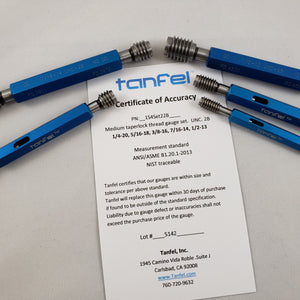 Certificate of Accuracy Thread Plug Gauge Set | Tanfel Metrology