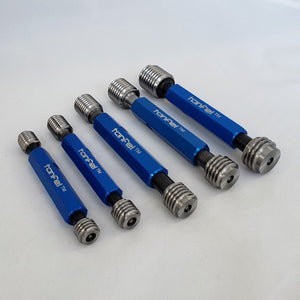 5 Piece Thread Plug Gage Set. 9/16 to 1", UNC- 2B, taperlock.  CERTIFIED